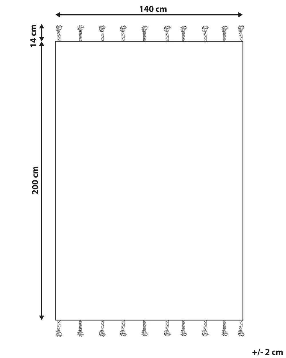 Rug KENITRA Off-White 140 x 200 cm Cotton_831332