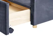 Ottoman Bed VERNOYES Velvet Black 160 x 200 cm (EU King Size)_861456