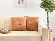 Set med 2 prydnadskuddar MARIGOLD 45 x 45 cm Orange Monokromt_953463
