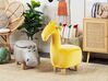 Storage Animal Stool HIPPO Hippo Faux Leather Light Grey