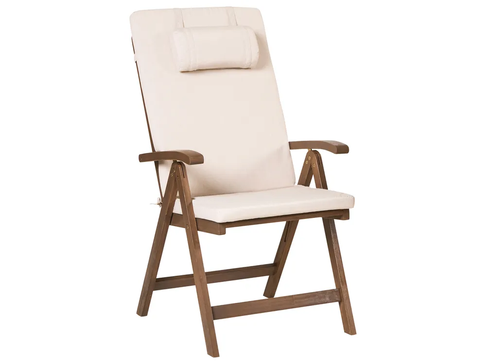 Garden Dining Set 6 Seater AMANTEA PREMIUM Acacia Wood Light Beige_995367