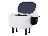 Djurpuff med förvaring SHEEP Får Vit_852398