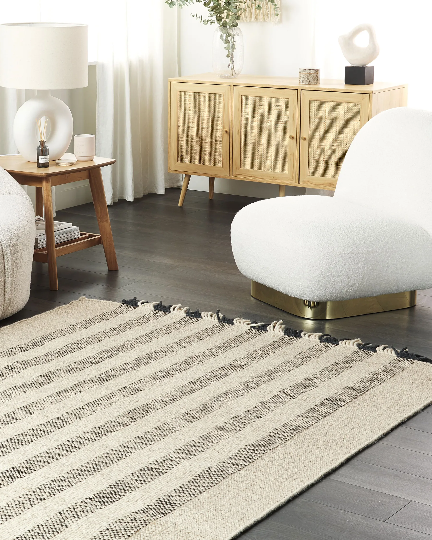 Rug TACETTIN White 160 x 230 cm Wool_847217