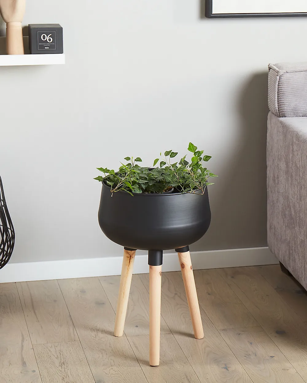 Upphöjd växtkruka AGROS 30 cm Metall Svart_1171930
