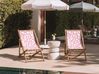 Set of 2 Sun Lounger Replacement Fabrics ANZIO/AVELLINO 113 x 44 cm Pink