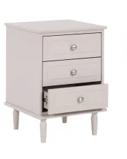 Sängbord med 3 lådor OBERON Beige_1155974