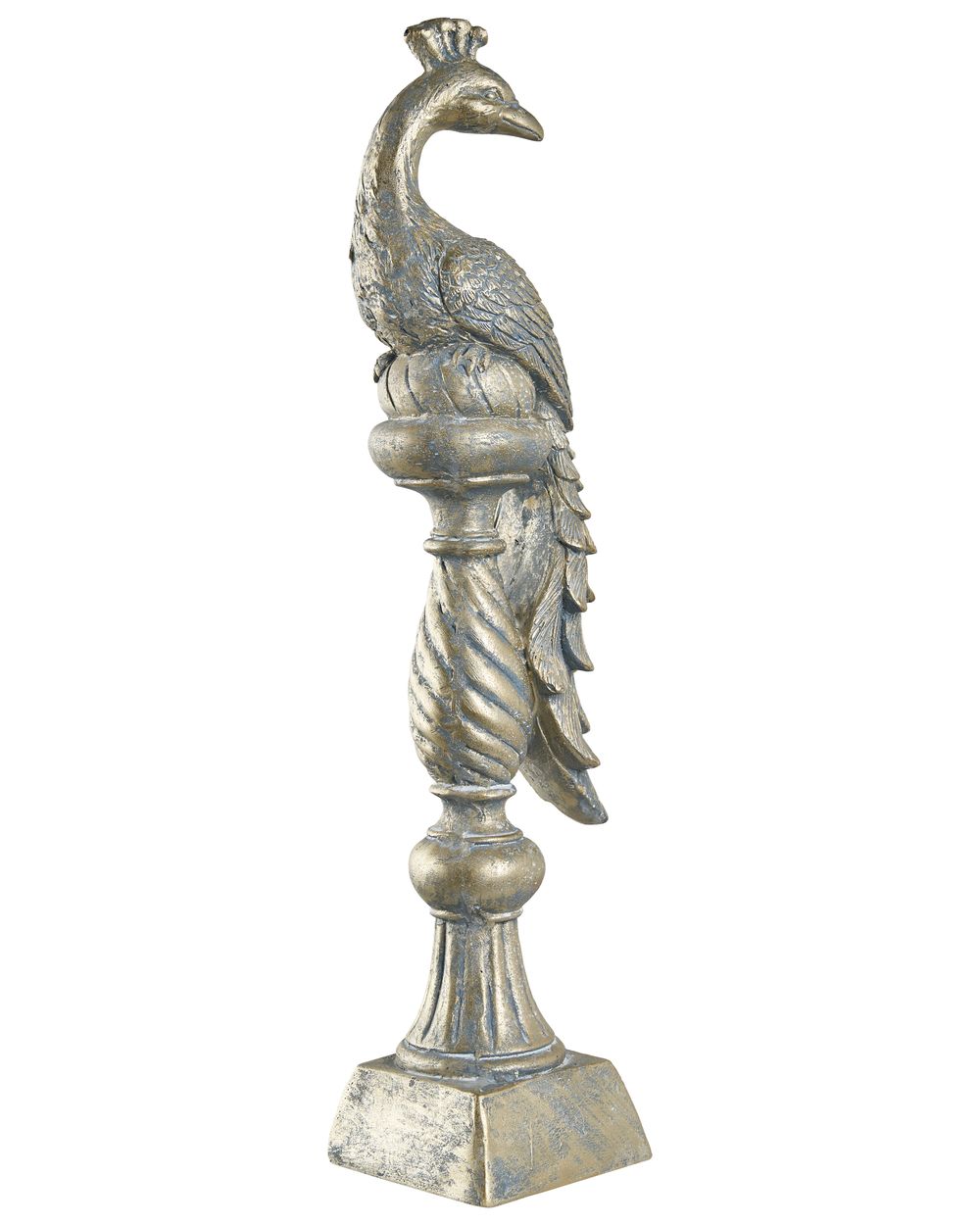 Trädgårdsfigur HAARBY Påfågel Guld