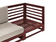 Garden Sofa 3 Seater TRANI Modular Certified Acacia Wood Dark Red_852161