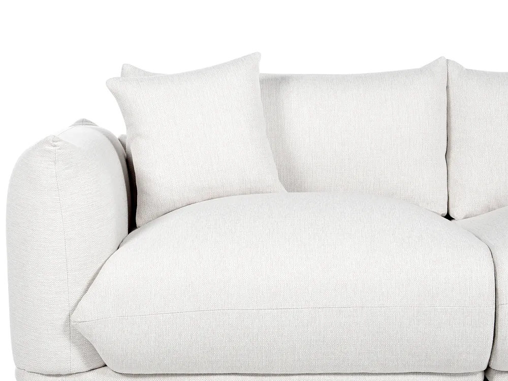 Sofa 3 Seater LUVOS Fabric Off-White_885589