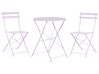 Bistro Set Folding FIORI Metal Violet