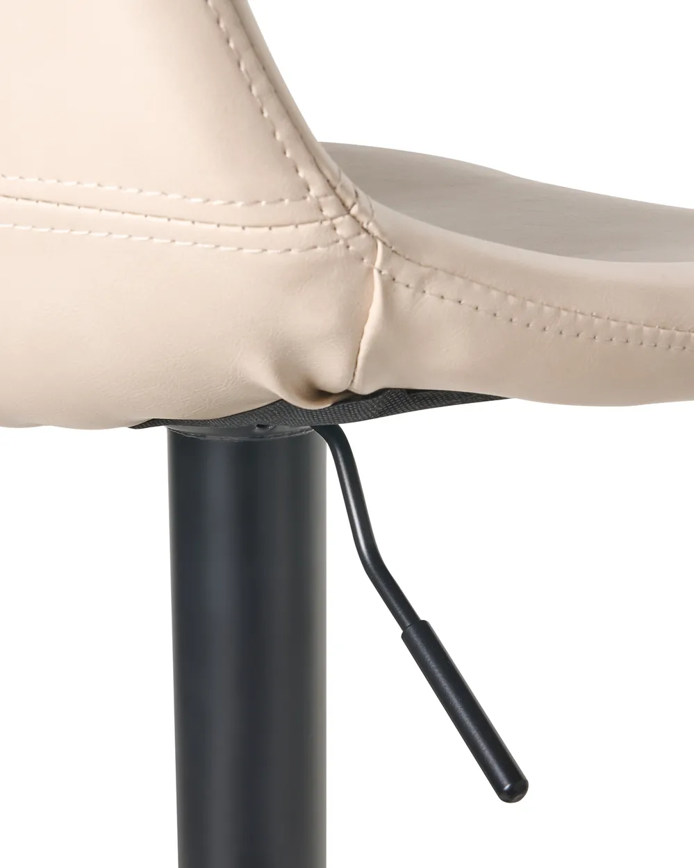 Set of 2 Bar Stools LEBRIJA Swivel Faux Leather Light Beige_1011379