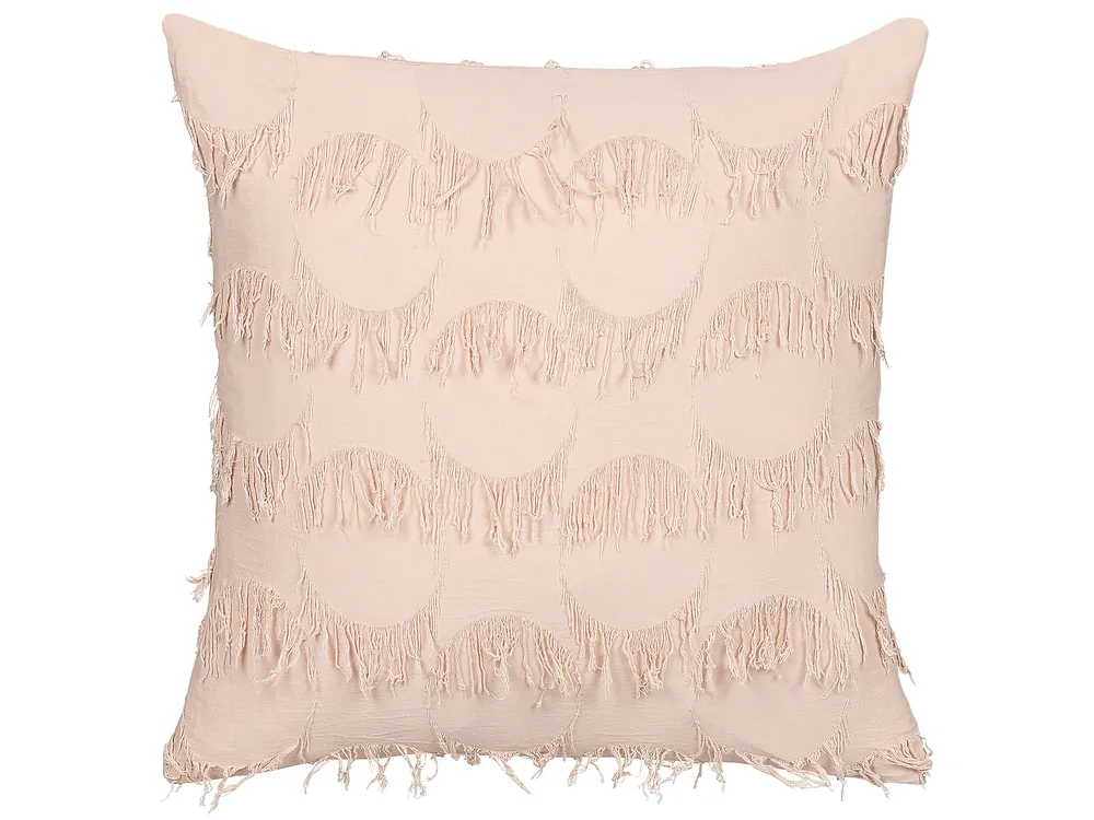 Set of 2 Decorative Cushions AGASTACHE 45 x 45 cm Pink Geometric Pattern_838006