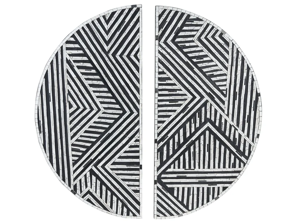 Wall Decor MANDAU Glass 76 cm Black