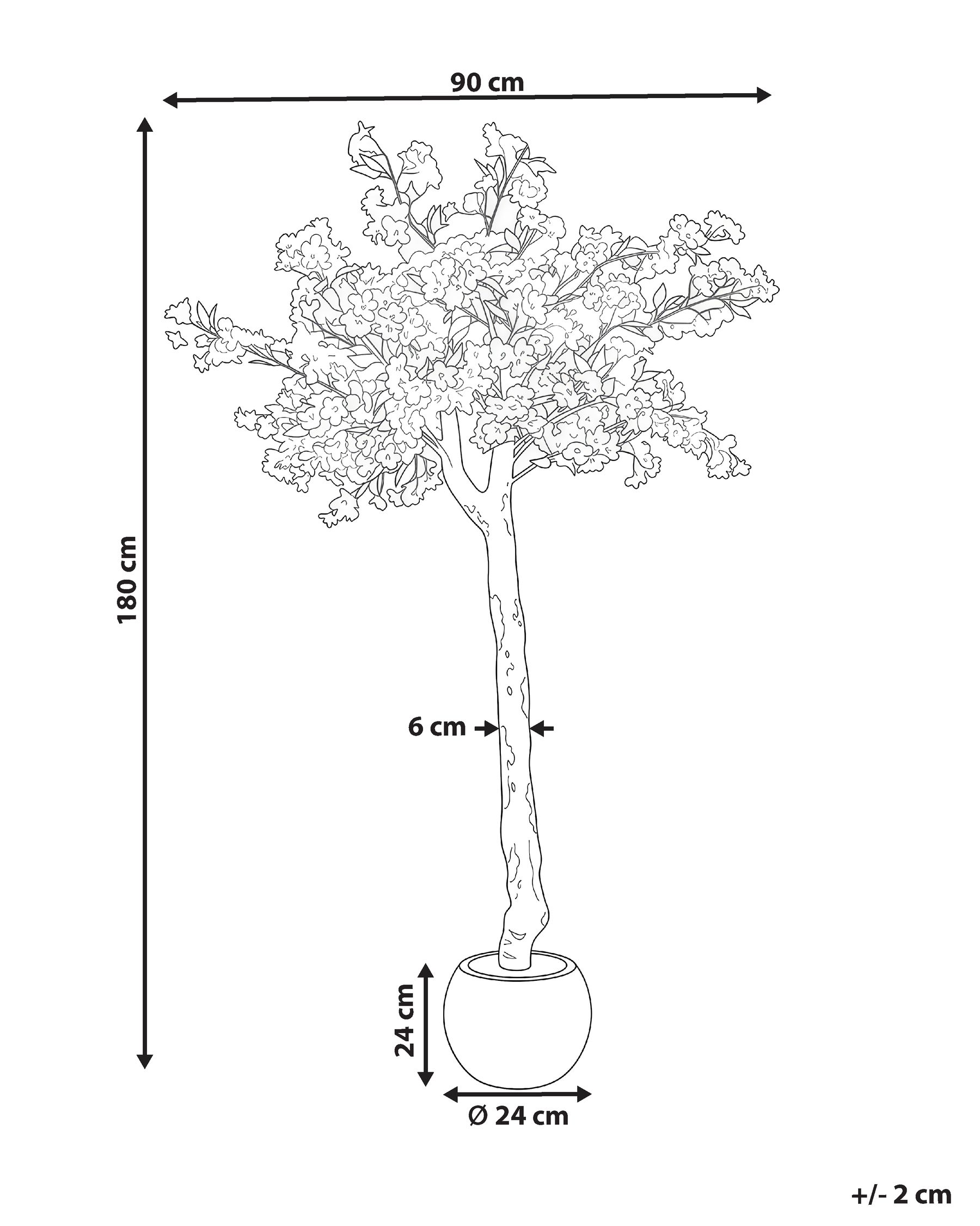 Konstgjord växt CHERRY TREE 180 cm Vit_1069951
