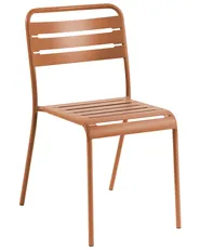 Set of 2 Garden Chairs LEFKADA Metal Brown_1081218