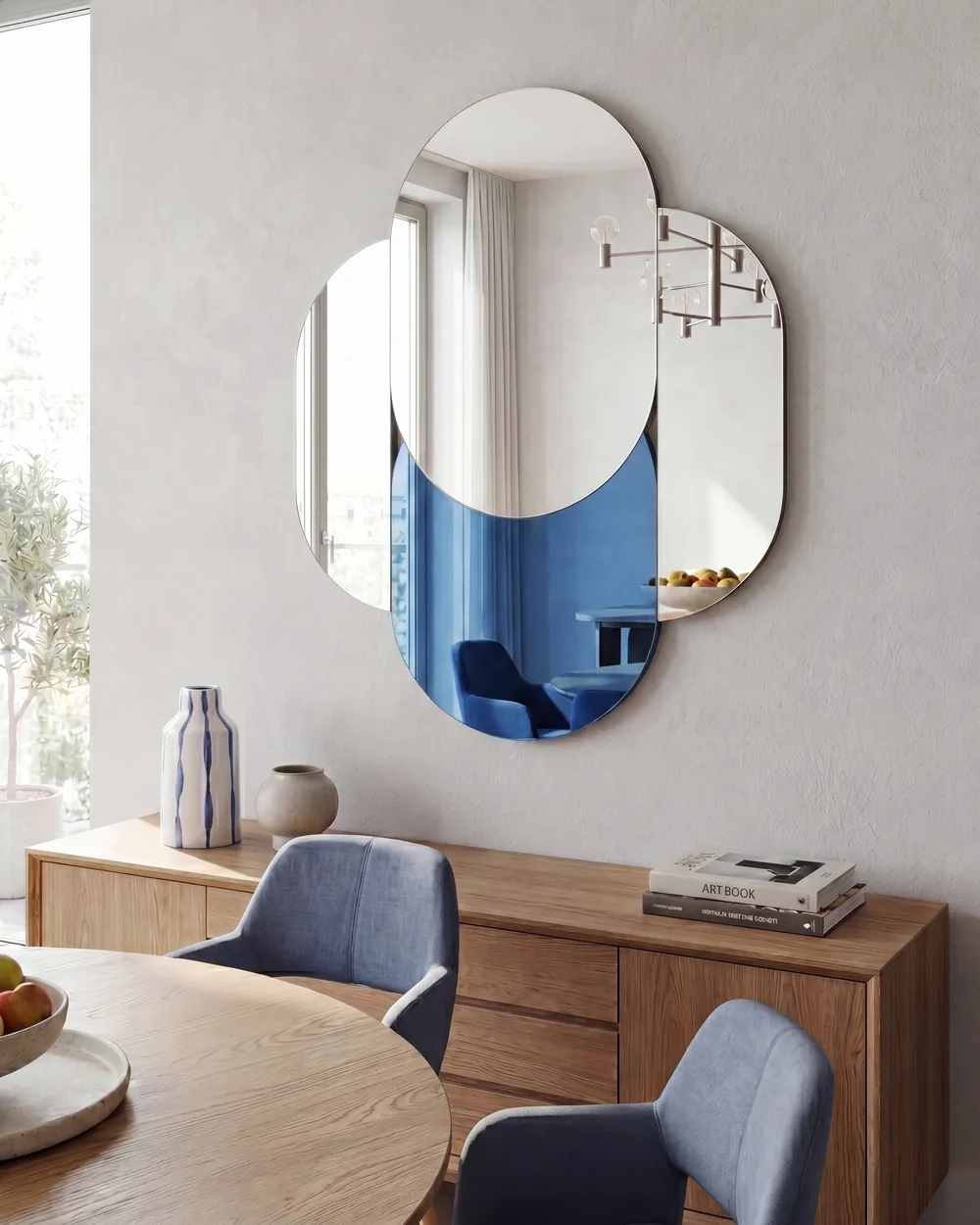 Wall Mirror CHAILLON 60 cm 80 cm Blue