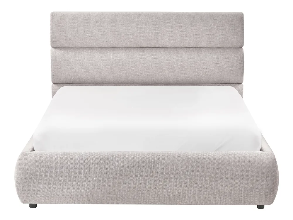 Ottoman Bed BONIFACIO Faux Linen Grey 140 x 200 cm (EU Double)_993978