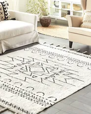 Matta KHOURIBGA Off-White 140 x 200 cm Bomull_831353