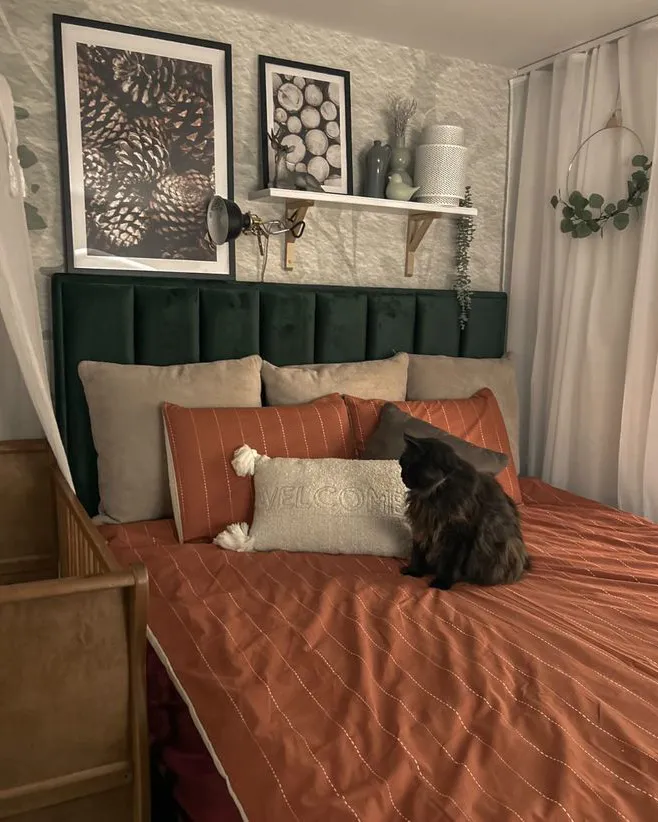 Ottoman Bed SEZANNE Velvet Dark Green 160 x 200 cm (EU King Size)_943289