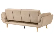 Sofa Bed 3 Seater ASBY Fabric Light Brown_1079499
