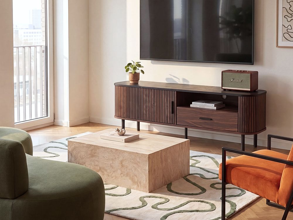 TV Stand JOSE Dark Brown