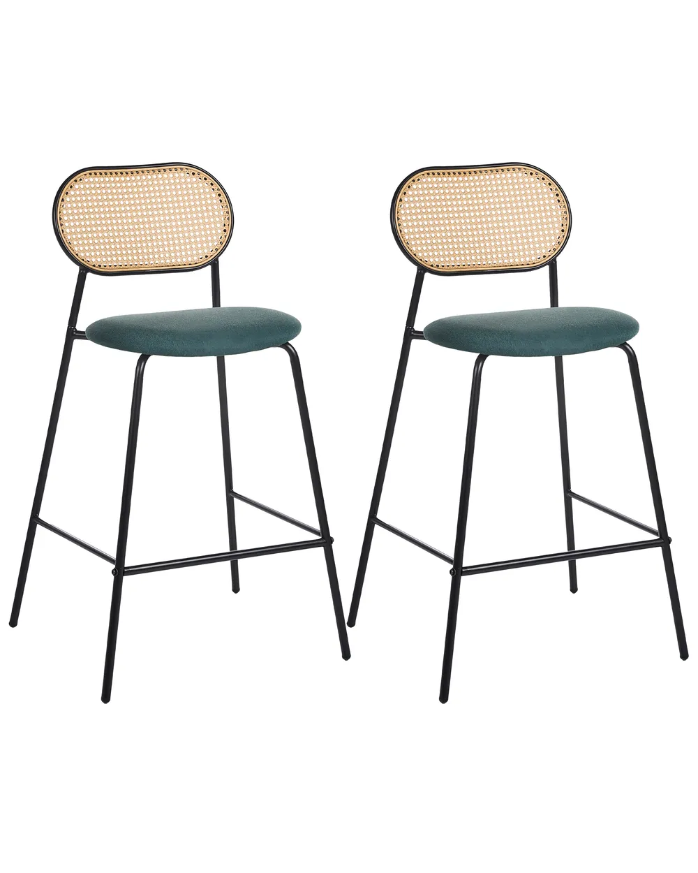 Set of 2 Bar Chairs ADAVER Black