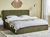 Ottoman Bed MOISSAC Boucle Dark Green 180 x 200 cm (EU Super King)
