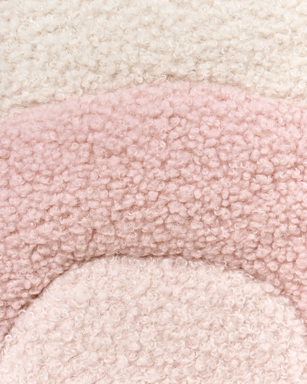 Kids Rocking Chair Rainbow OMBO Boucle Pastel Pink_977407