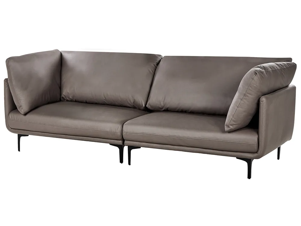 Sofa 3 Seater REVSNES Fabric Brown_965415
