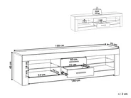 TV Stand with LED ESQUIMALT Black_1030897