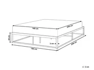 Bed without Headboard Metal VIRY 180 x 200 cm (EU Super King) Light Beige_1073042