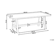 Garden Dining Table TONNARE 200 cm 100 cm Concrete Grey_930619