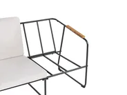 Garden Lounge Set with Table 4 Seater VEZZANA Metal Light Beige_931098