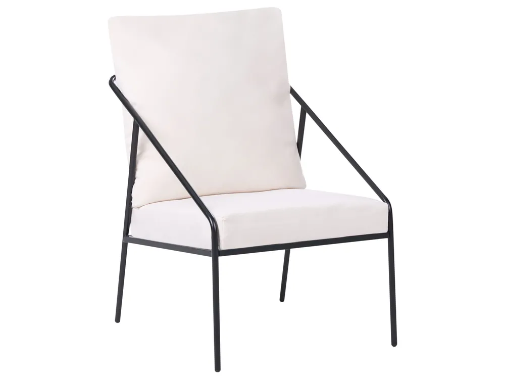 Garden Lounge Set with Table 4 Seater USTICA Metal Black_1037382