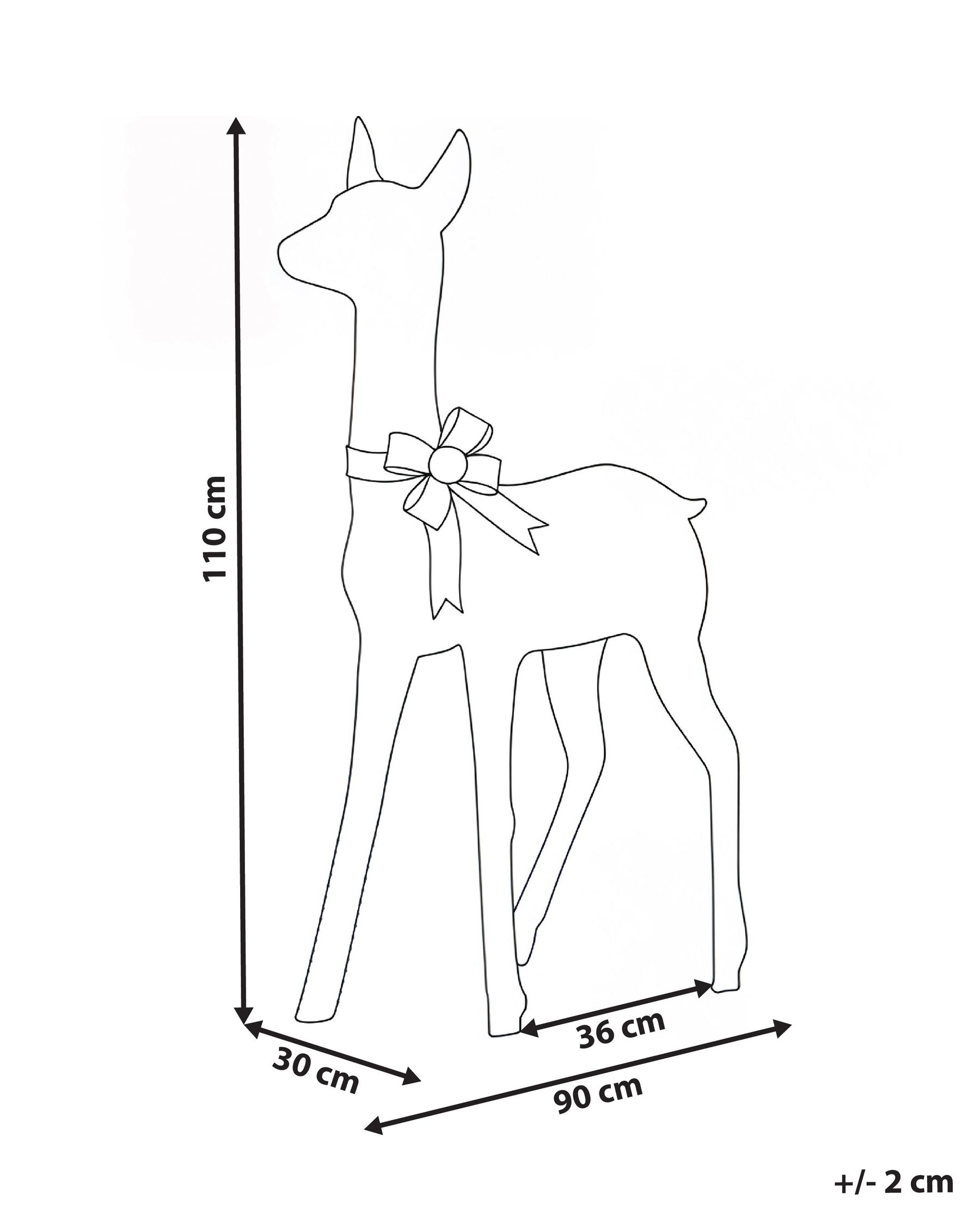 Outdoor Decoration LED AURENNE 110 cm Deer White_1018836