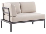 Ulkokulmasohva ja pöytä 6-istuttava RIMA III modulaarinen Metalli Beige Vasen_828893