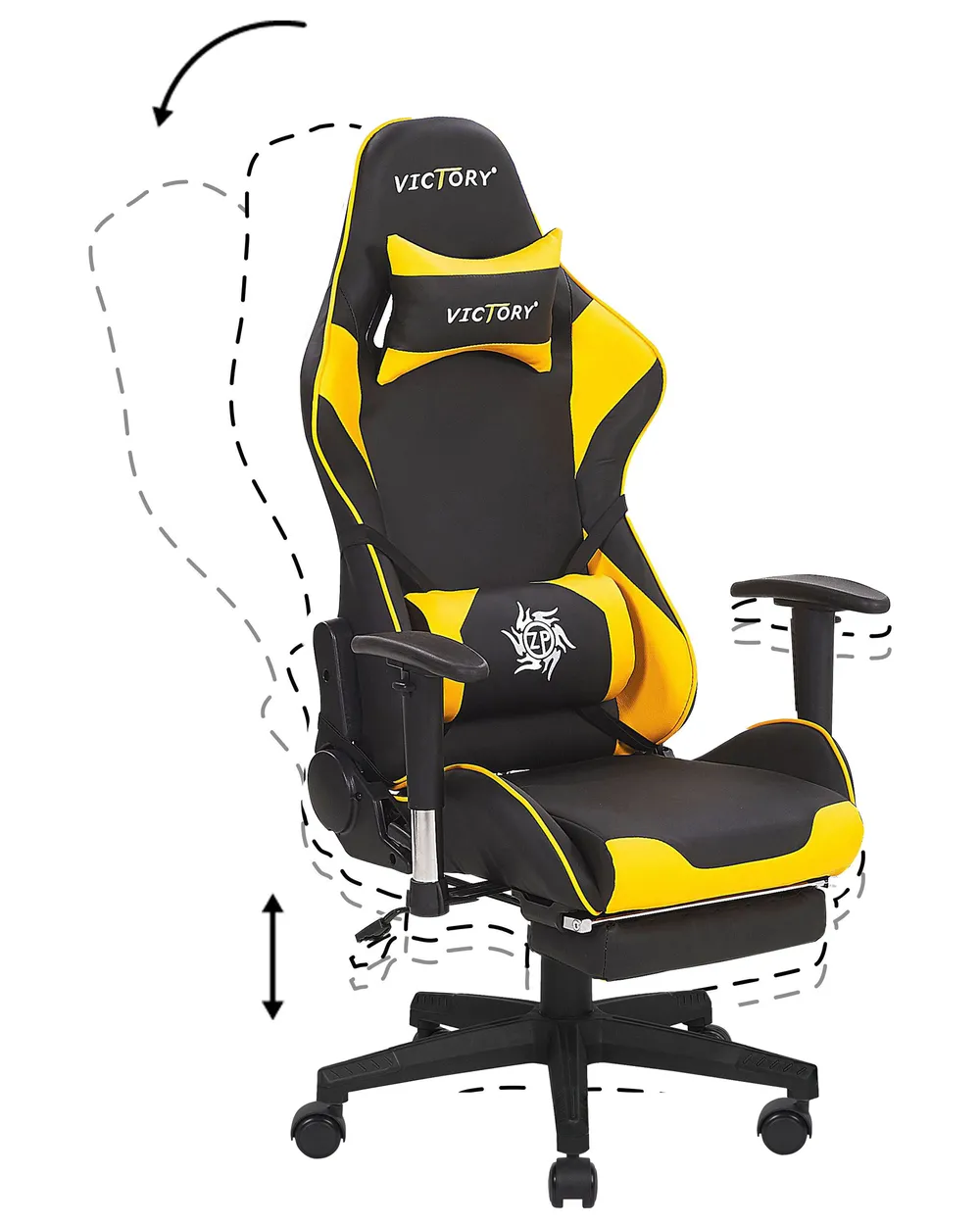 Gamingstol VICTORY Konstläder Gul_768105