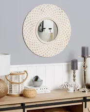 Seinäpeili POMARO 60 cm 60 cm Havupuu Vaaleanruskea_904328