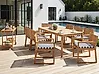 Garden Dining Set 8 Seater SASSARI II with Cushions Certified Acacia Wood Navy Blue