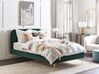 Bed Velvet FLAYAT 140 x 200 cm (EU Double) Emerald Green