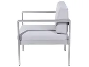 Garden Lounge Set with Table 4 Seater SALERNO Metal Light Grey_679530