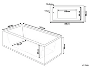 Corner Hot Tub with LED VARADERO 1830 x 900 mm White Right Hand_71531
