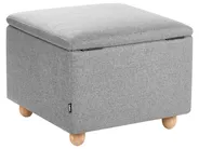 Storage Pouffe FERNDALE Fabric Light Grey_1056252