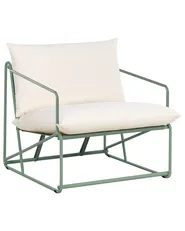 Garden Chair with Cushion PONTE Metal Green_1013878