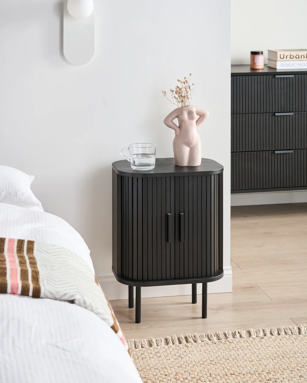 Bedside Table BRADLEY Black