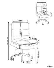 Kontorsstol ADDISON Bouclé Vit_998641