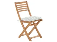 Bistro Set with Cushions Folding FIJI Acacia Wood Mint Green_764359