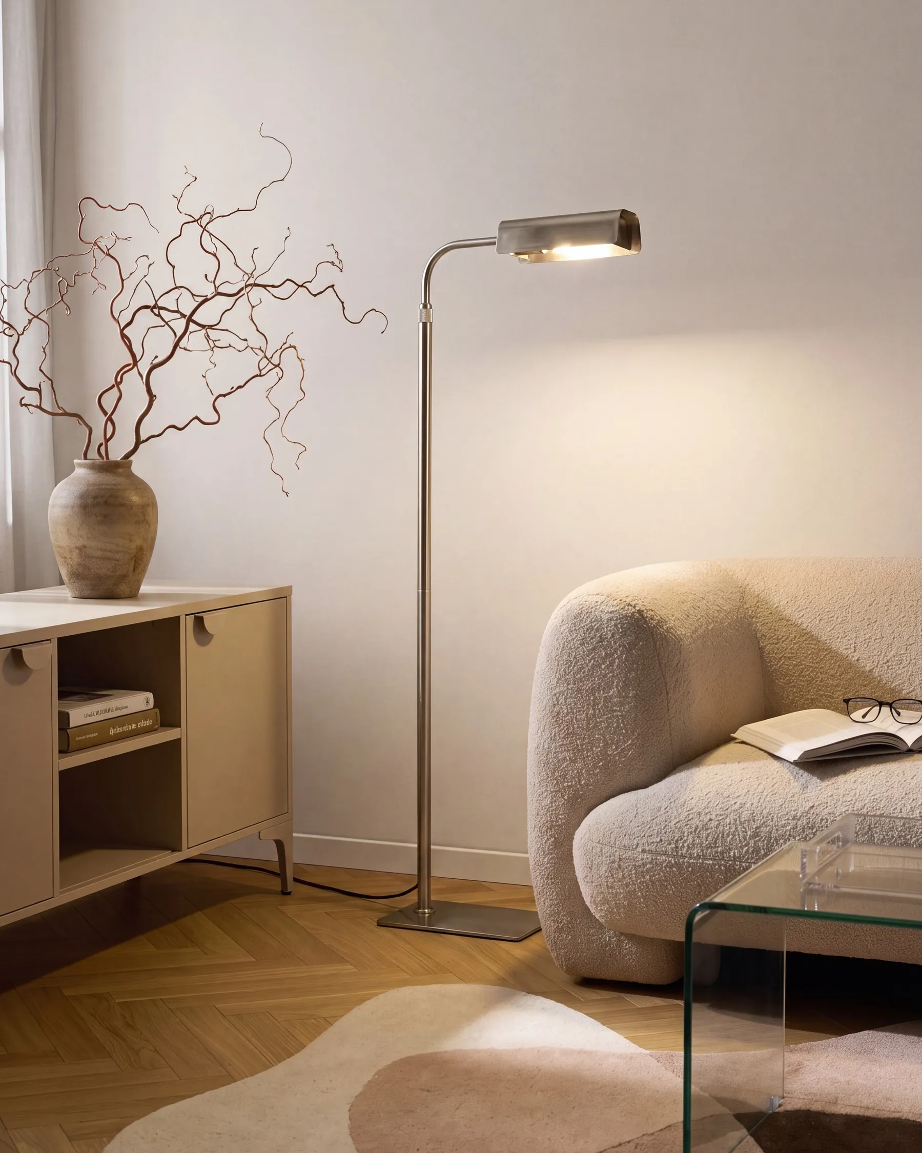 Golvlampa DERWENT Metall Silver_1106913