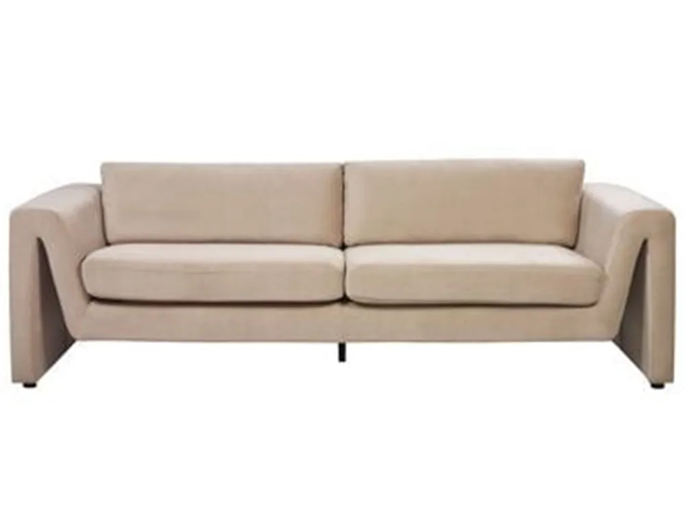 Soffa 3-sits MAUNU Sammet Mörkbeige_1183787