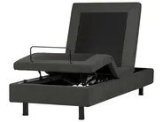 Adjustable Bed without Headboard Fabric DUKE II 80 x 200 cm (EU Small Single) Dark Grey_987302